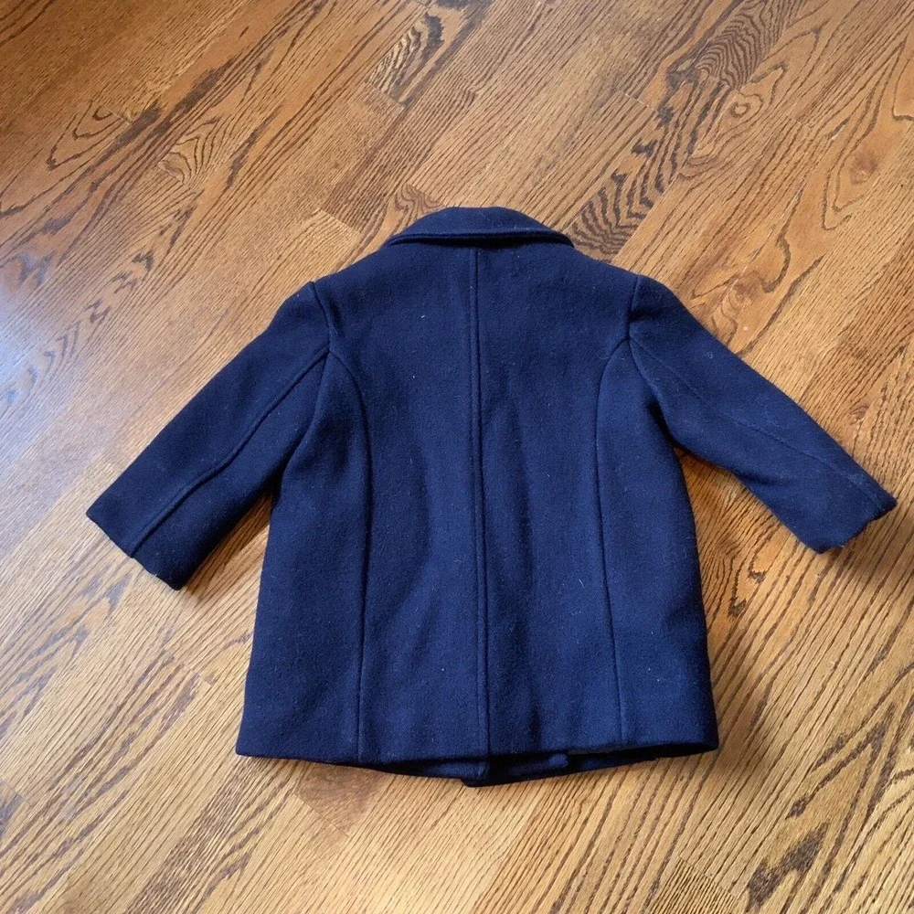 Vintage Navy Pea Coat Wool Sz 5 Toddler Formal‎ Nautical Classic EUC